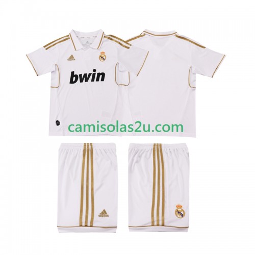 Camisolas de futebol Real Madrid 2011 2012 Retro Criança Equipamento Principal Manga Curta Camisolas de futebol Real Madrid 2011 2012 Retro Criança Equipamento Principal Manga Curta